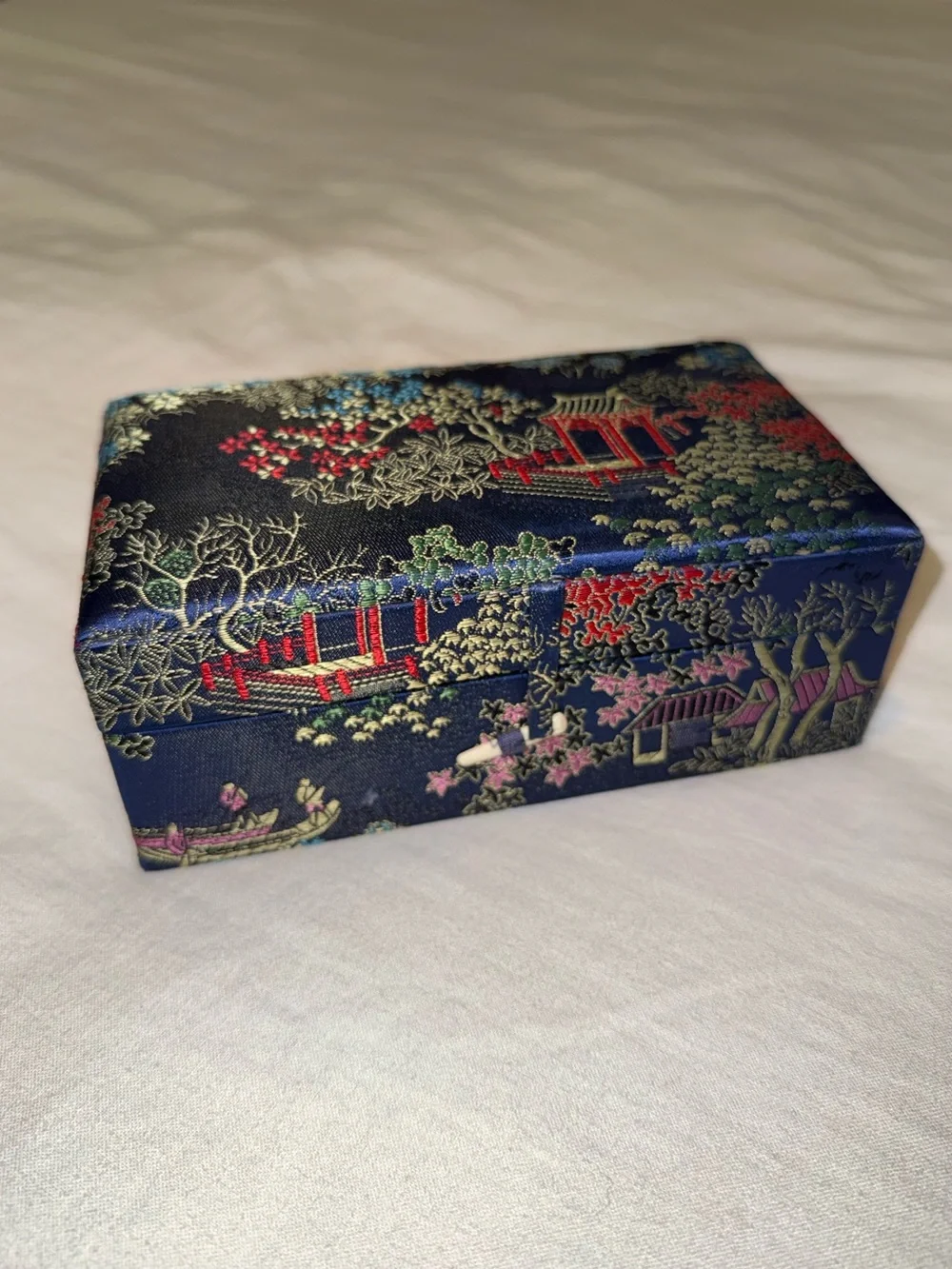 Vintage Silk Jewelry Box